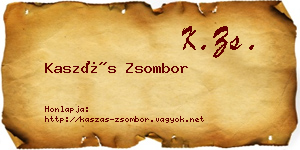 Kaszás Zsombor névjegykártya
