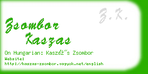 zsombor kaszas business card